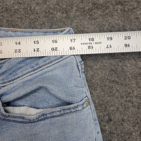 Levis Jeans Womens 32x32 Blue Denim Distressed Streetwear Superlow Bootcut Leg - Picture 7 of 13